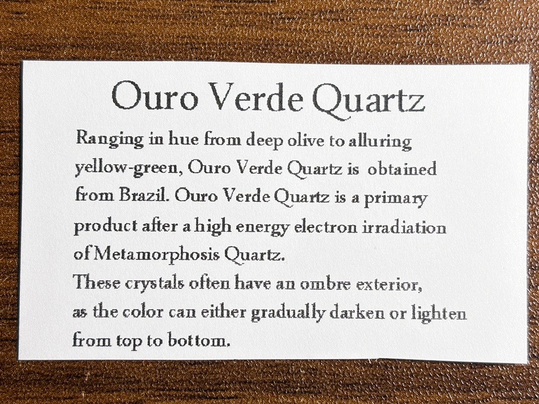 ブラジル産 オウロヴェルデクォーツ / Ouro Verde Quartz