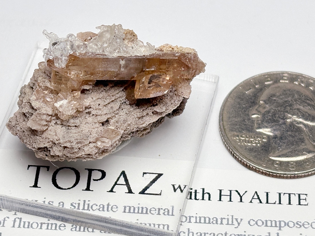メキシコ産 トパーズ with ハイアライトオパール / Topaz with Hyalite