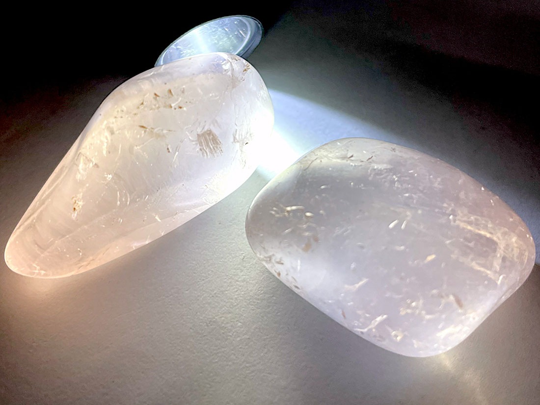 ブラジル産ローズクォーツ タンブル2個セット