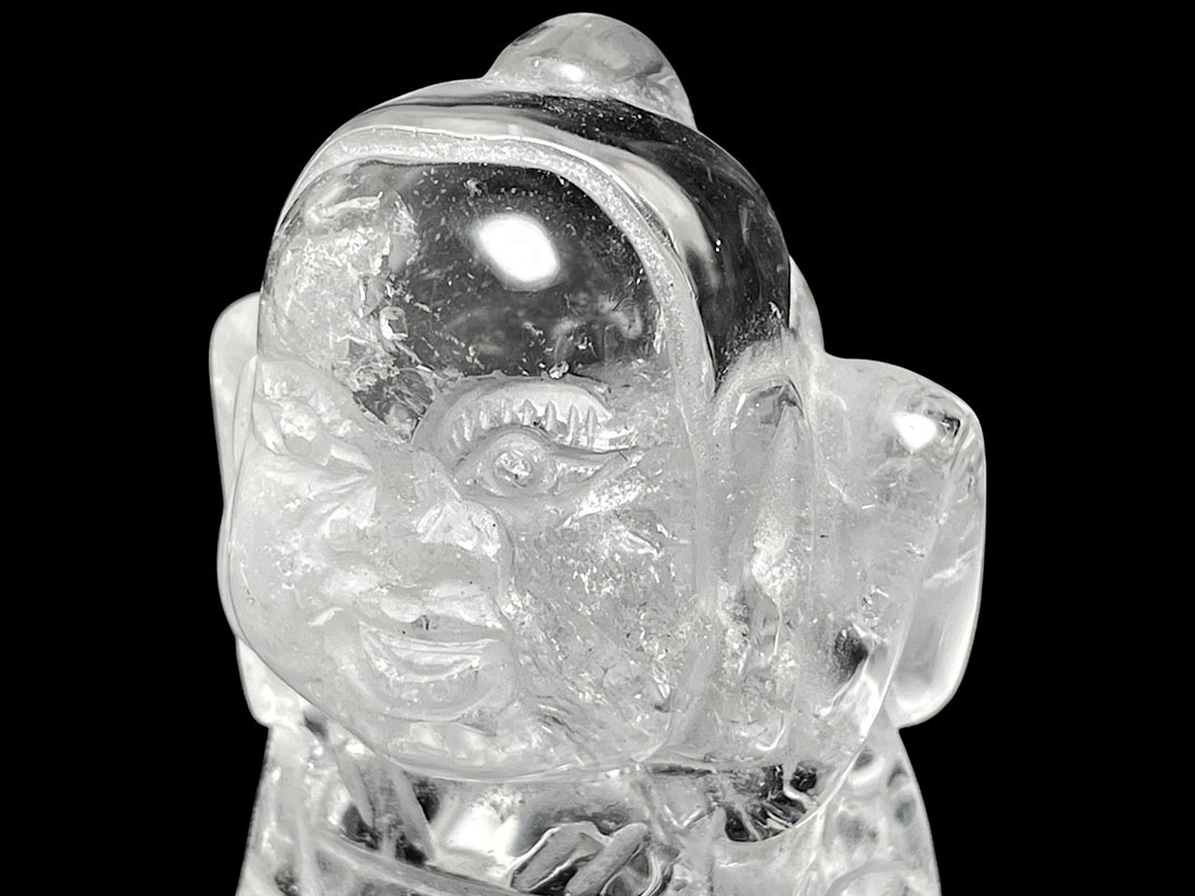 福助 水晶彫刻