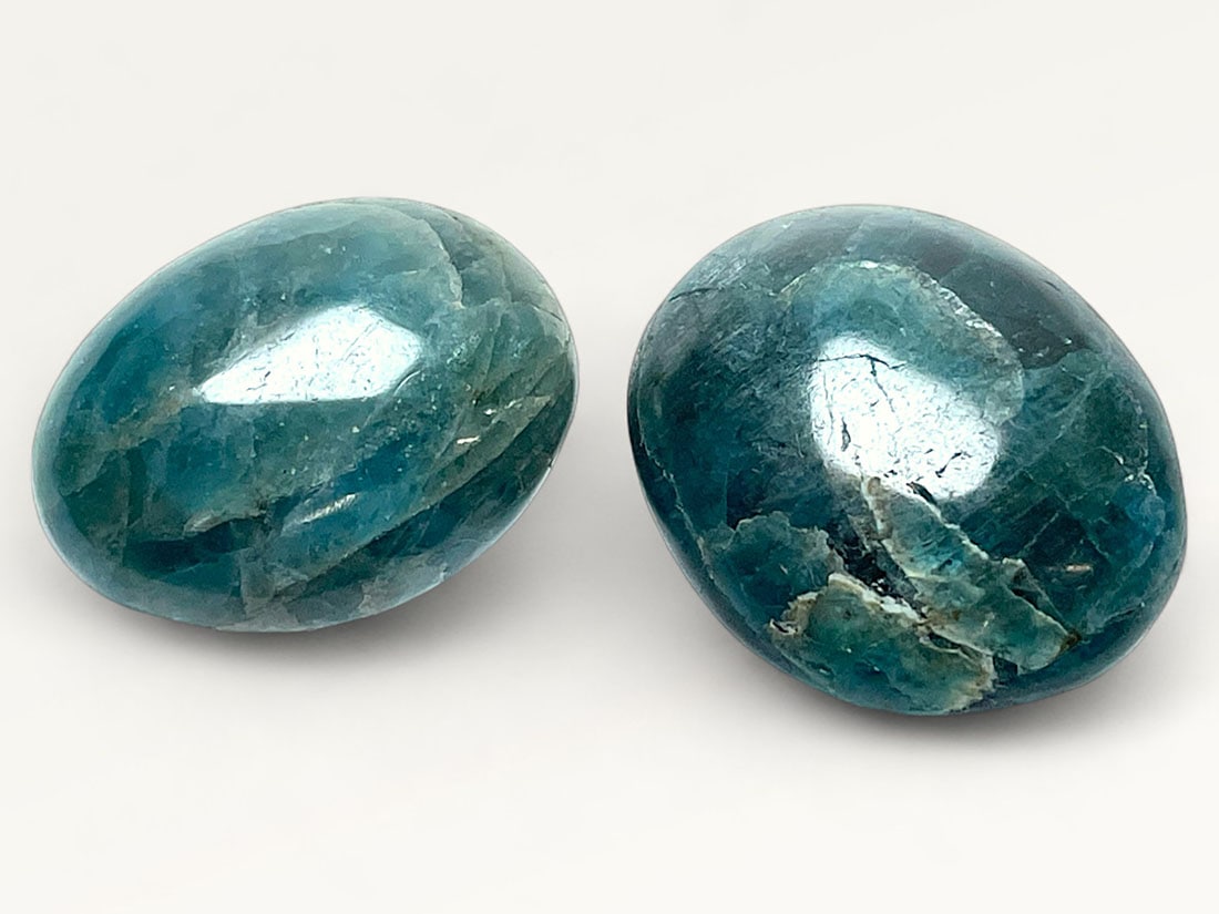 マダガスカル産 ブルーアパタイト タンブル 2個セット