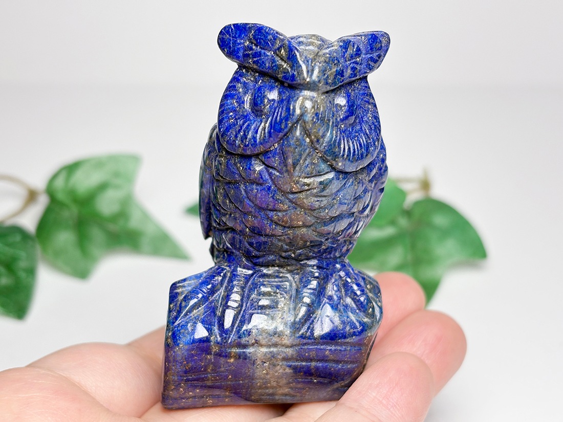 アフガニスタン産 ラピスラズリ フクロウ彫刻 / Lapis Lazuli