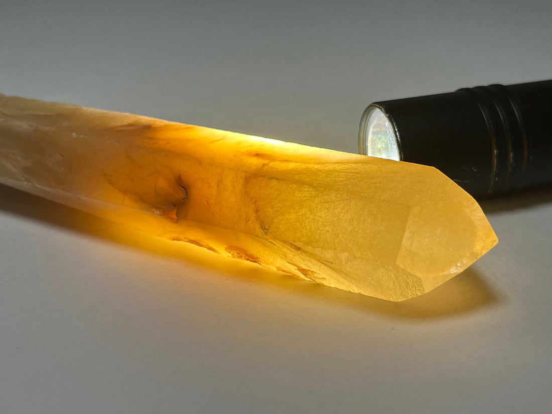 サンセット アンフィボール✨　ルチルクォーツ ポイント　ポリッシュ　原石 サンセット アンフィボール✨ ルチルクォーツ ポイント ポリッシュ