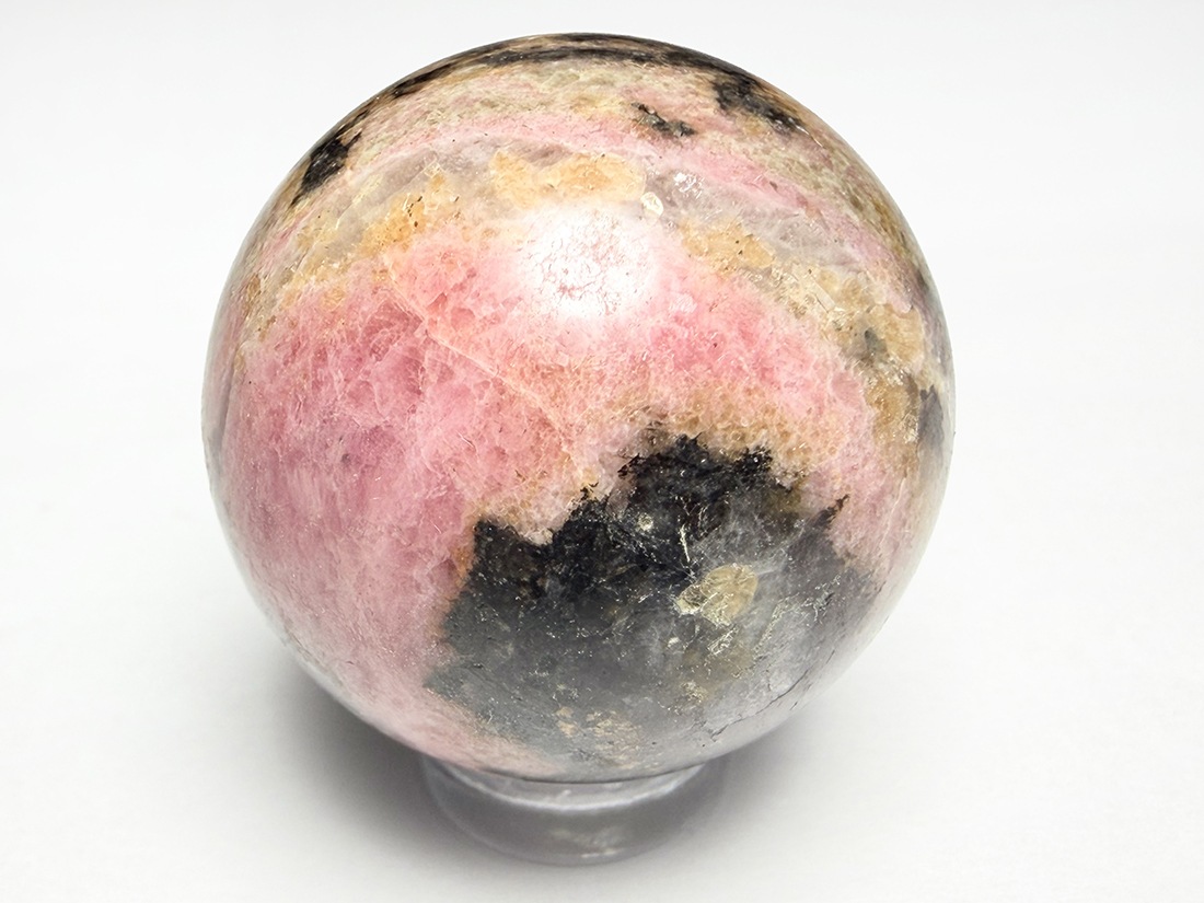 ロードナイトinクォーツ 33mm 丸玉 / Rhodonite in Quartz Sphere