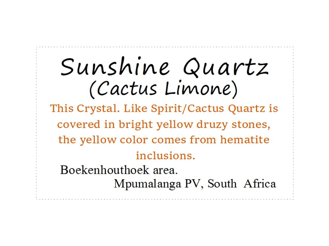 南アフリカ産 サンシャインクォーツ (カクタスリモーネ)/ Cactus Quartz