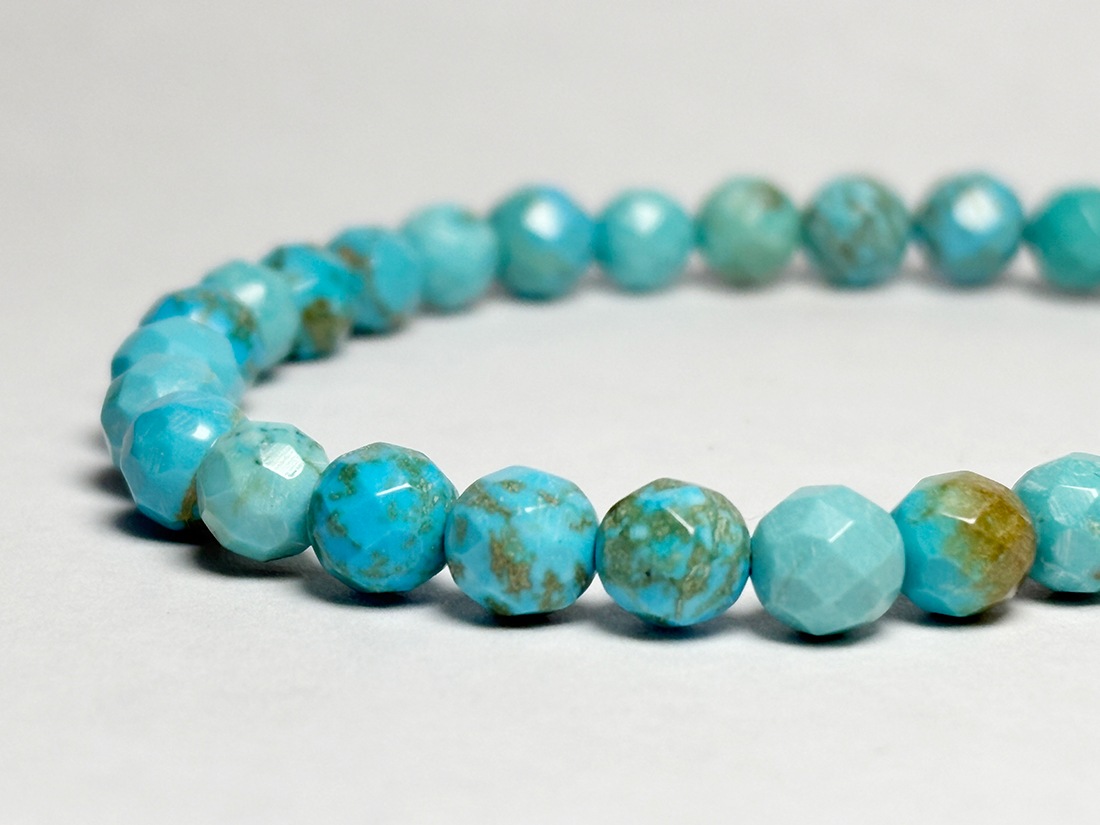 ターコイズ　ブレスレット　フーベイ　ターコイズ フーベイターコイズ カット ブレスレット /Hubei Turquoise