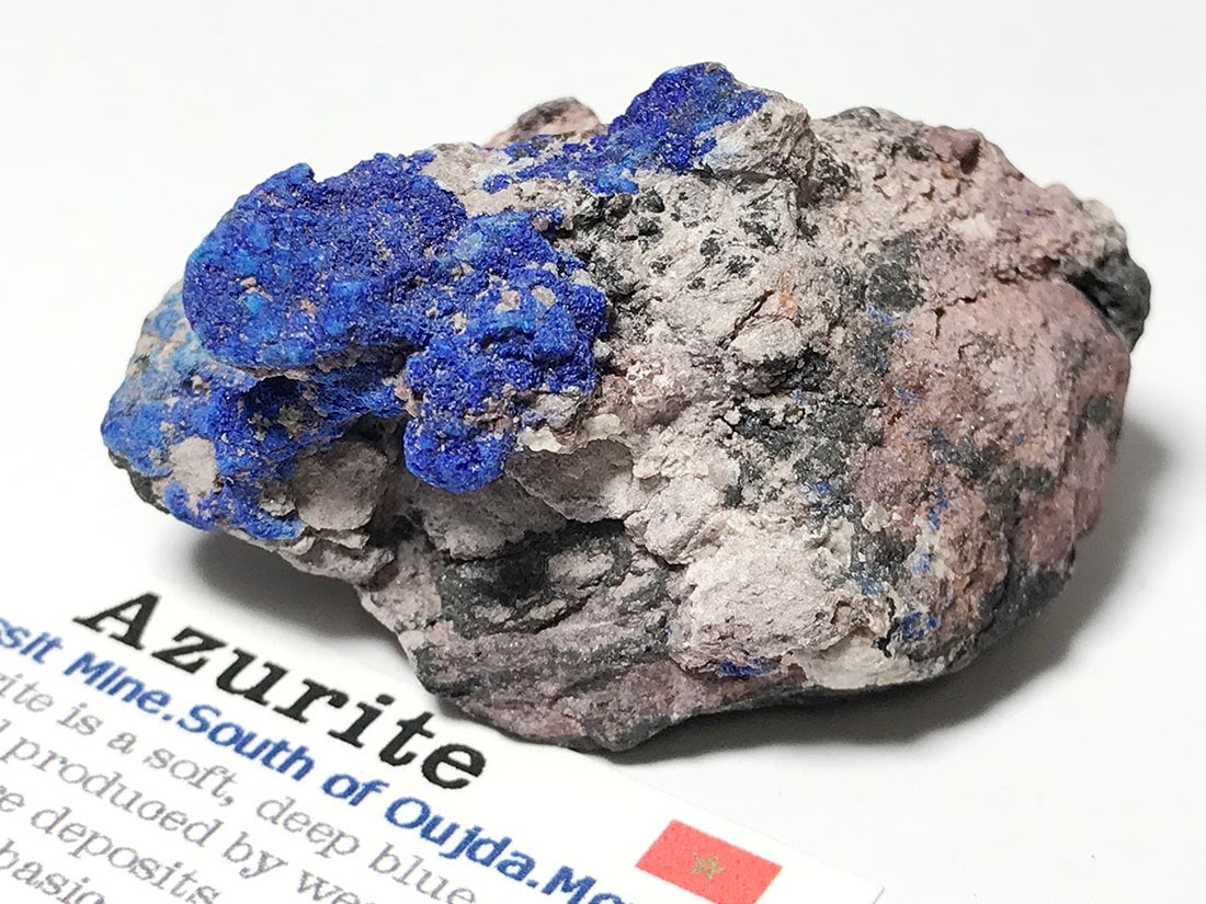 アメリカユタ州産藍銅鉱Azurite ball 鉱物原石天然石