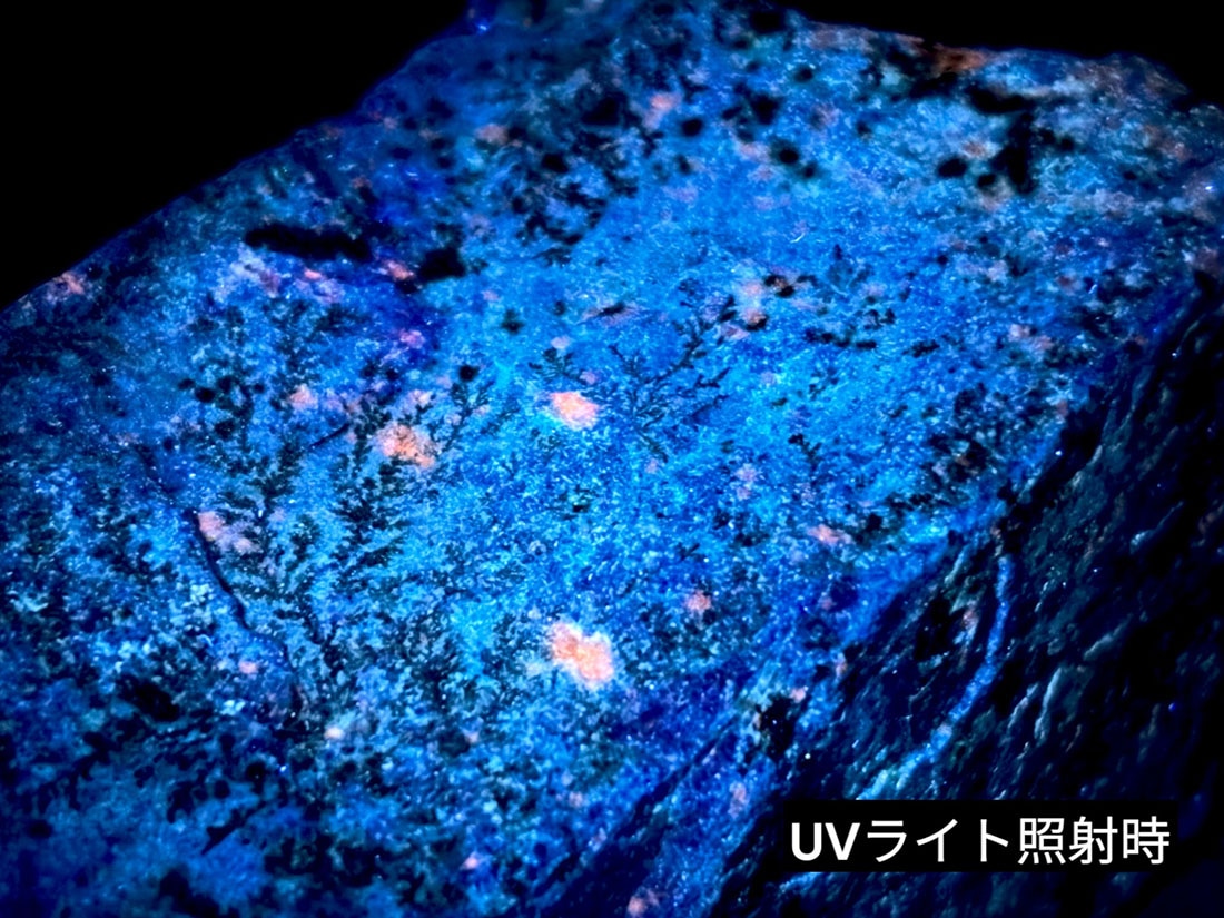 蛍光) アフガニスタン産 ラピスラズリ ラフ / Lapis Lazuli
