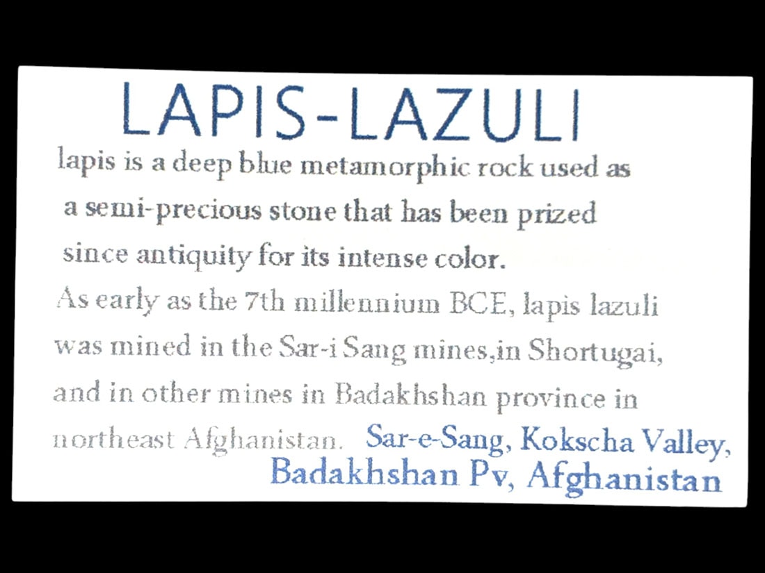 蛍光) アフガニスタン産 ラピスラズリ ラフ / Lapis Lazuli