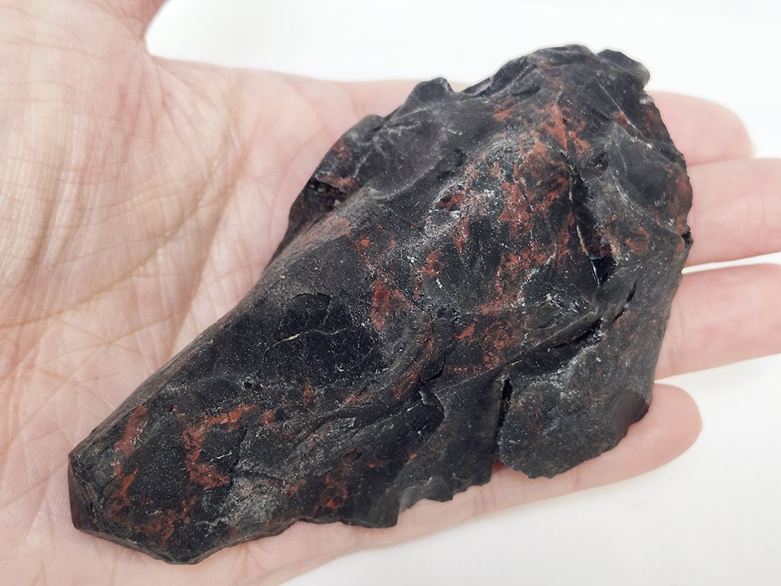 北海道白滝村(旧)産 黒曜石(花十勝/紅十勝石)