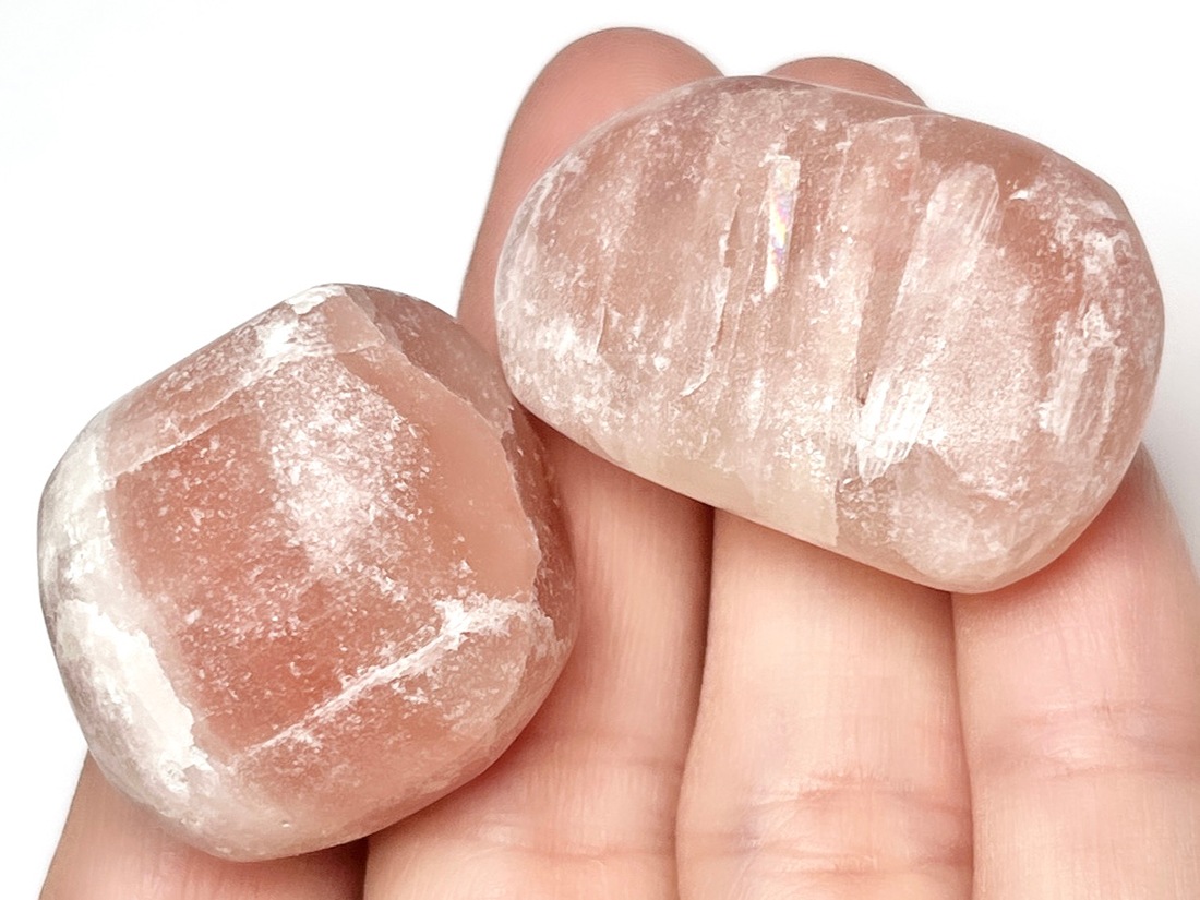 t106ローズクォーツ 天然石 カルサイト3.3kg パキスタン産 ローズカルサイト タンブル / Rose Calcite