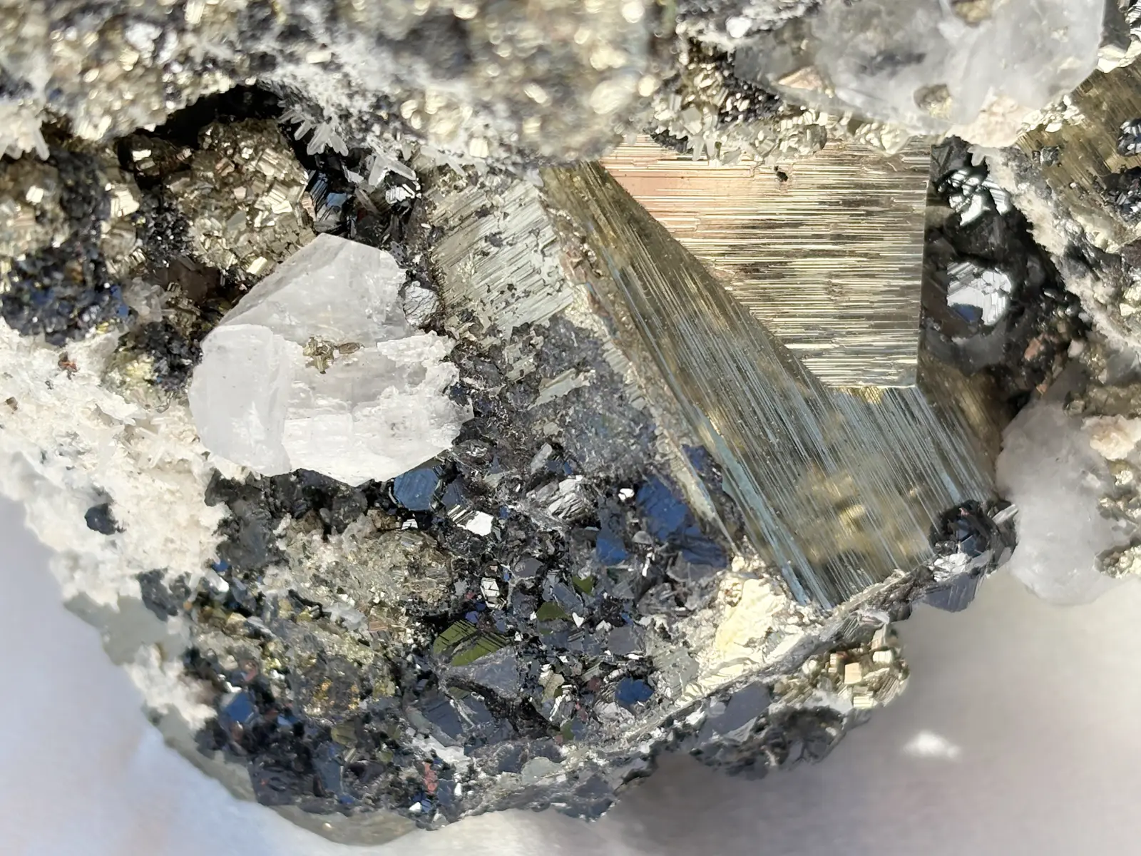 大型】ペルー産 パイライト＆カルサイト /Pyrite &Calcite
