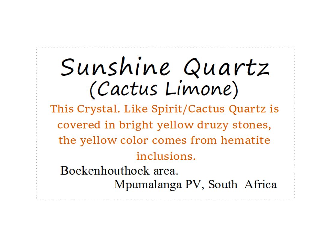 南アフリカ産 サンシャインクォーツ (カクタスリモーネ)/ Cactus Quartz
