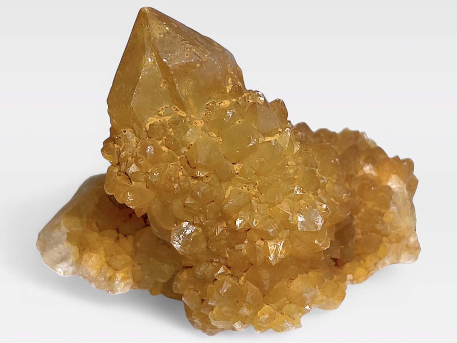 水晶　カクタスクォーツ　鉱物標本　南アフリカ産　クラスター 約154.5g 南アフリカ産 サンシャインクォーツ (カクタスリモーネ)/ Cactus Quartz