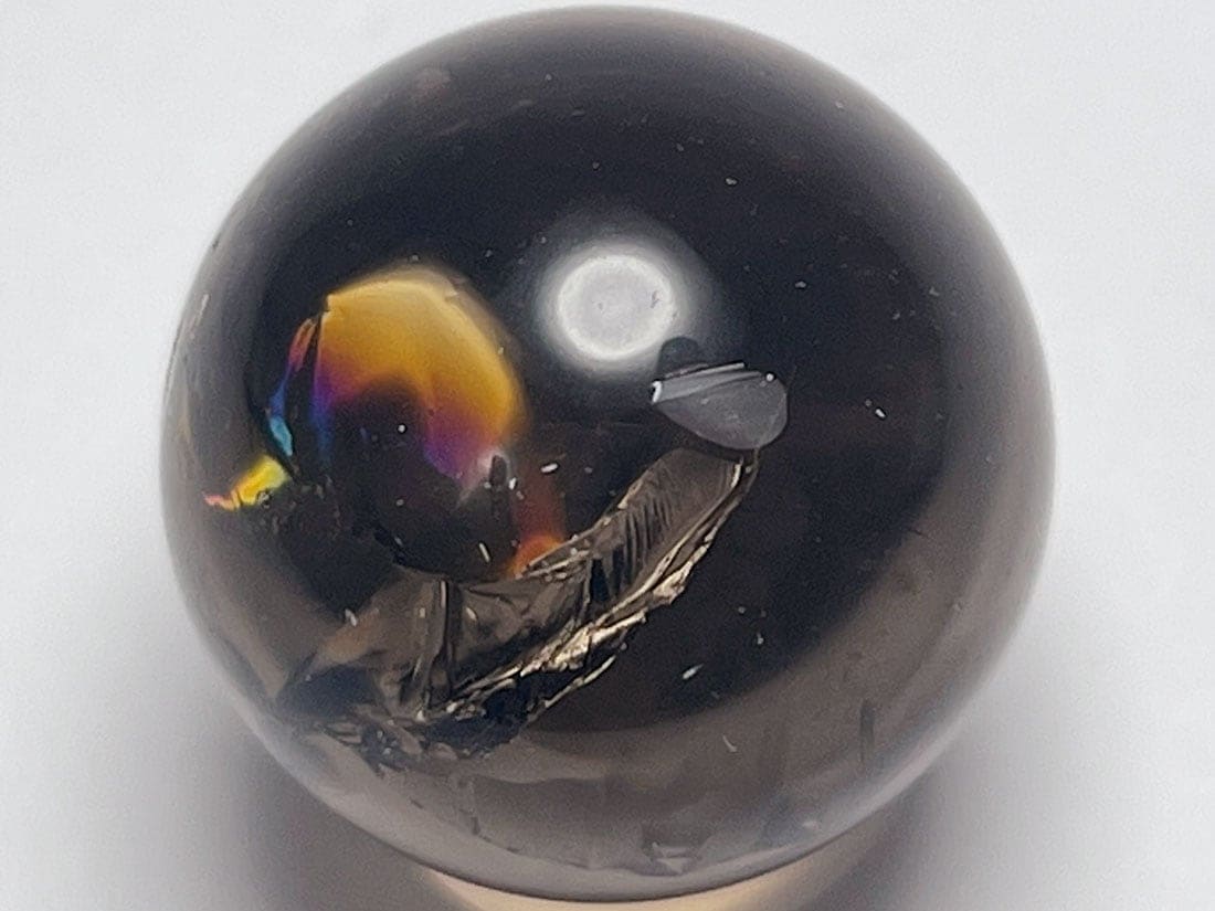 アイリススモーキークォーツ 21mm丸玉/Smoky Quartz Sphere