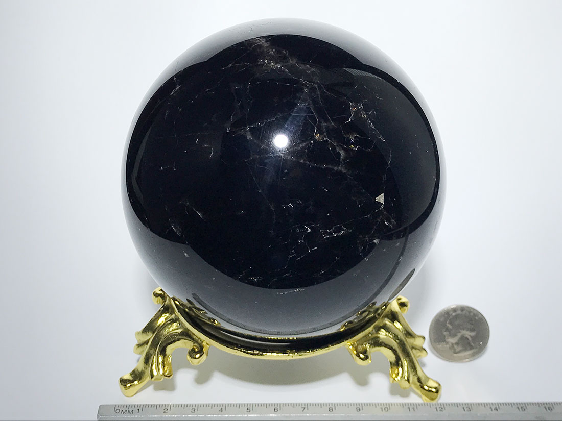 モリオン(黒水晶) 115mm丸玉
