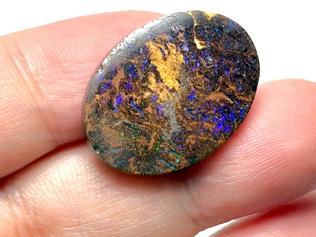 オーストラリア産ボルダーオパール 1.027ctルース ボルダーオパール ルースストーン 9.57 ct Fancy Shape (27 x 11 mm) Multi Color Aust