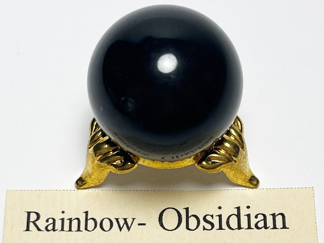 レインボーオブシディアン28mm丸玉/Rainbow Obsidian