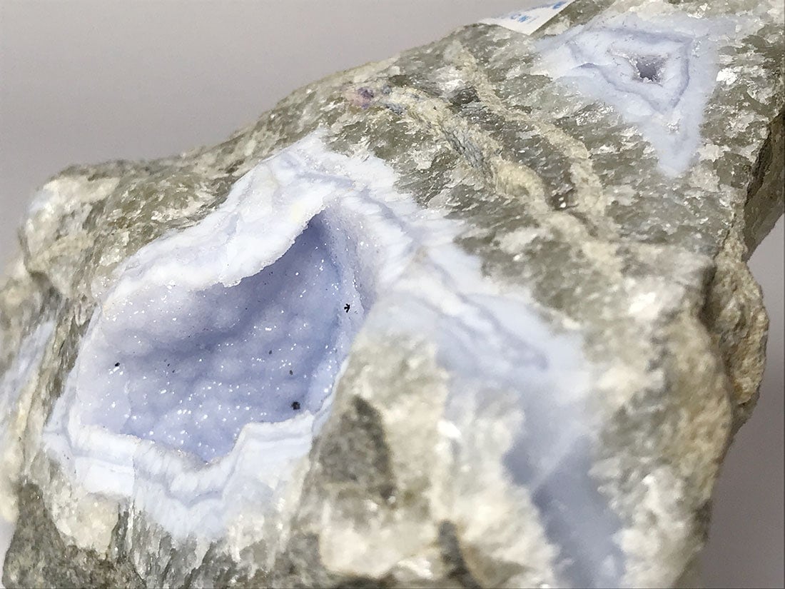 レアカラー　フラワーアゲート　ブルーレース共生　天然ジオード　スフィア Blue Flower Agate Sphere ✧ ブルーフラワーアゲート | FLUXY