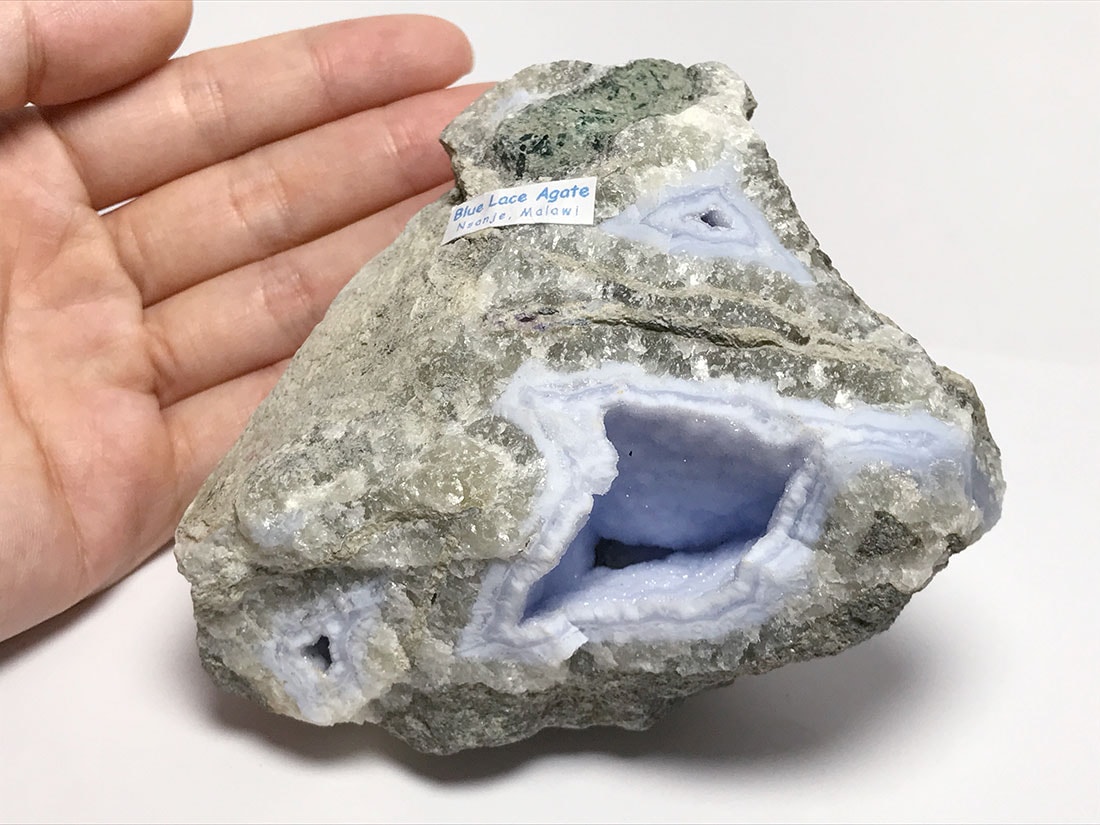 レアカラー フラワーアゲート ブルーレース共生 天然ジオード スフィア レアカラー フラワーアゲート ブルーレース共生 天然ジオード スフィア