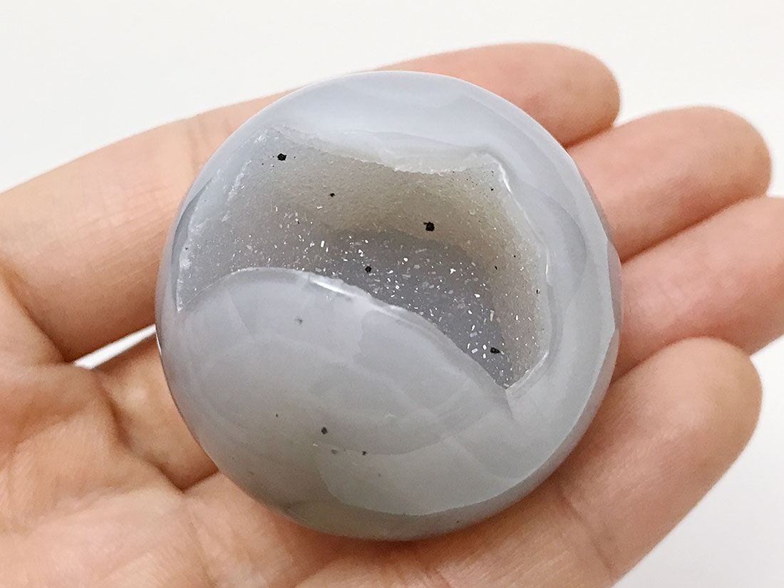 ブラジル産アゲートジオード38mm丸玉