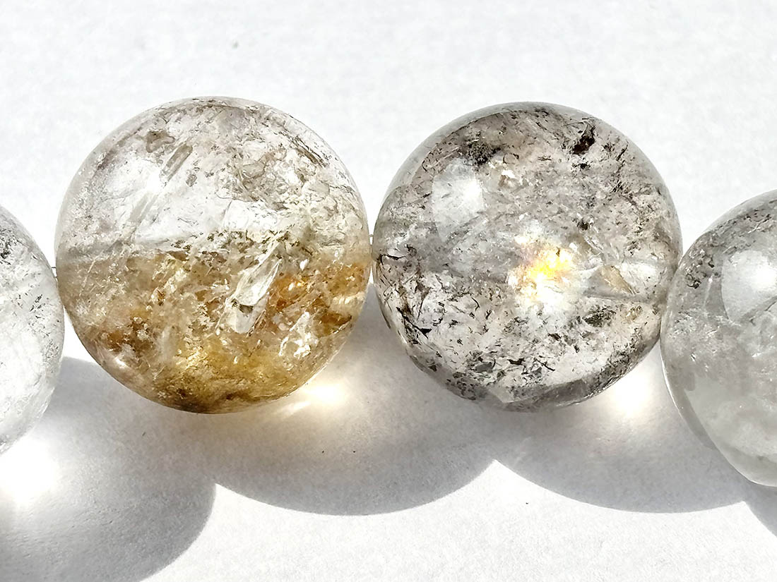 ニューヨーク州産 ハーキマーダイヤモンド ブレスレット 13mm