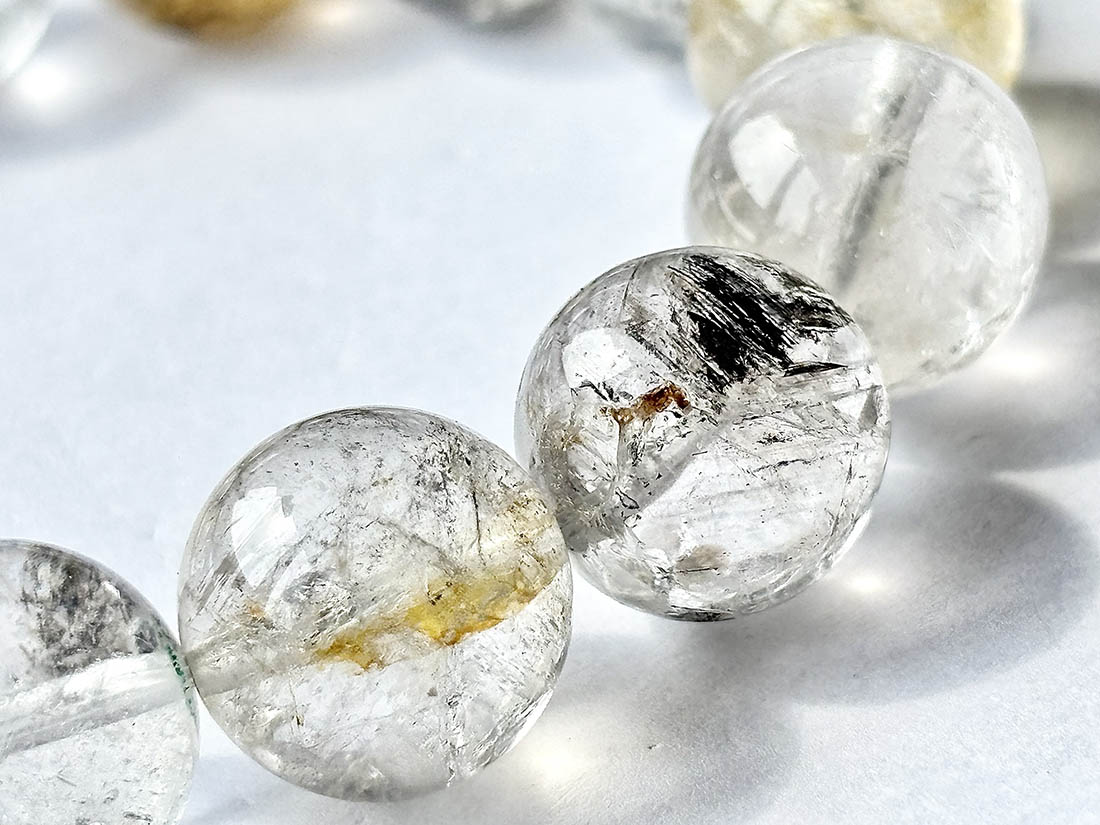 ニューヨーク州産 ハーキマーダイヤモンド ブレスレット 13mm