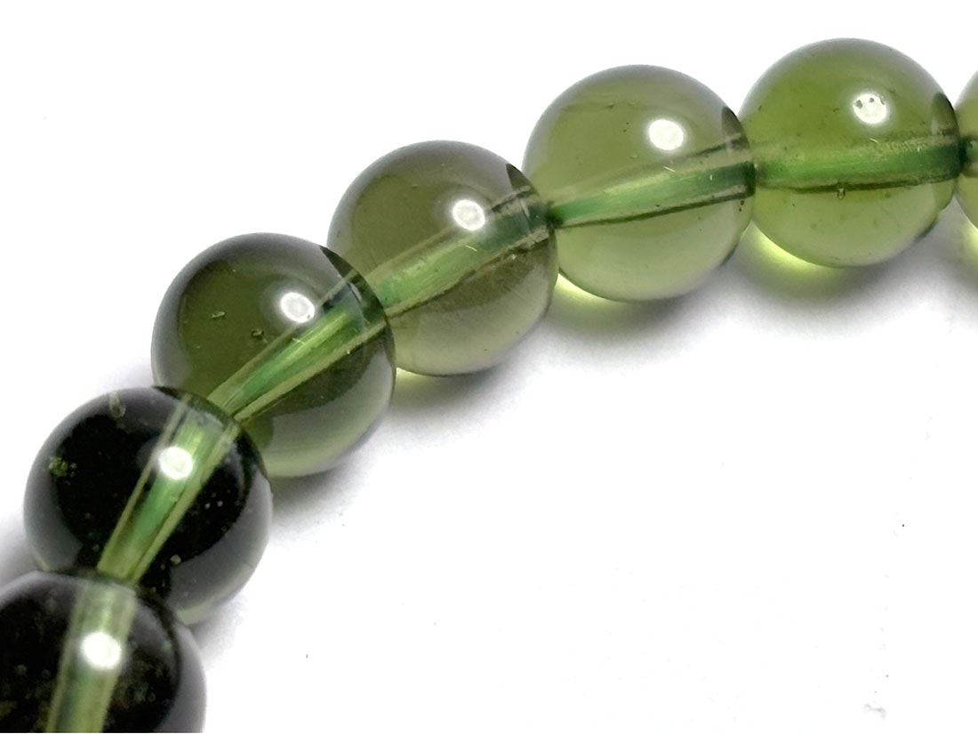 チェコ産 モルダバイト 6mm ブレスレット / Moldavite