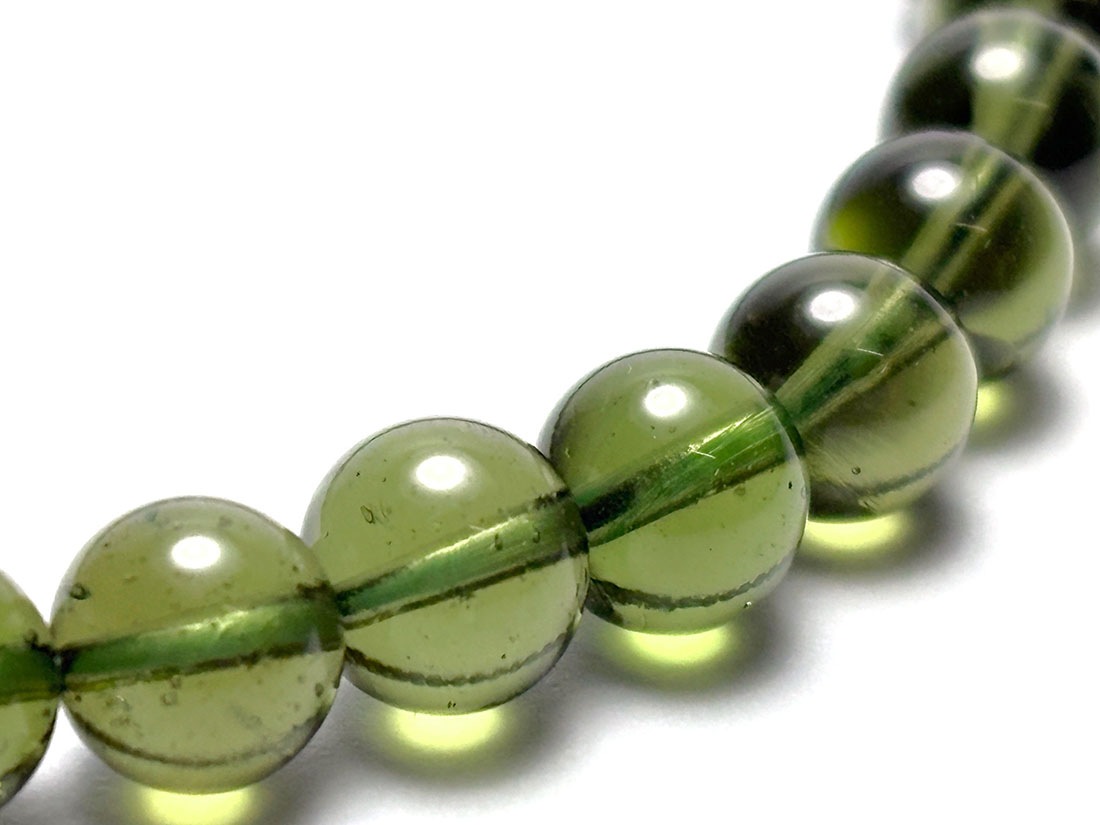 【チェコ/モルダビ産】モルダバイト チェコ産 モルダバイト 6mm ブレスレット / Moldavite