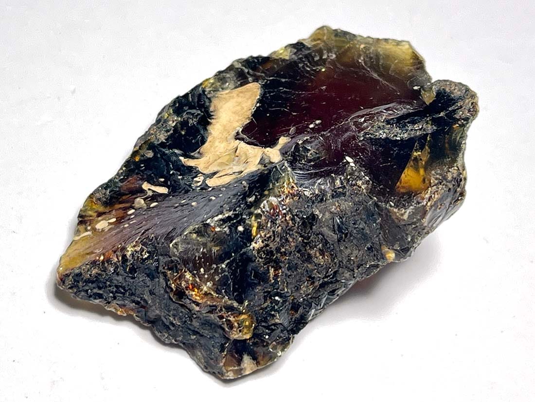 インドネシア・スマトラ産 ブルーアンバー ラフ ( 青琥珀 ) / BlueAmber