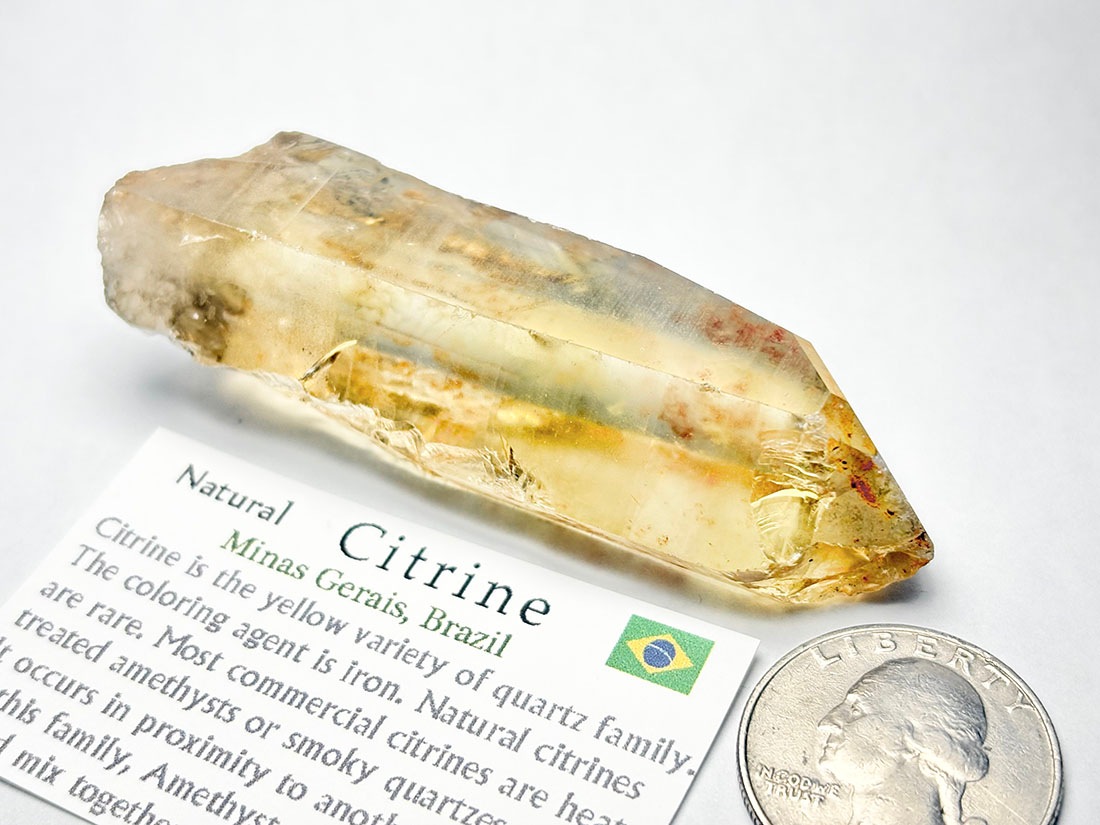ブラジル産 ナチュラルシトリン / Natural Citrine (非加熱黄水晶)
