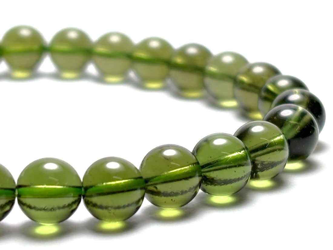 チェコ産 モルダバイト 6mm ブレスレット / Moldavite