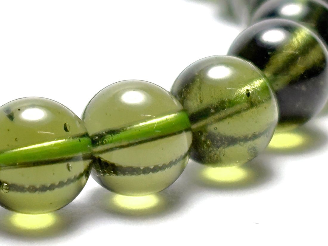 チェコ産 モルダバイト 6mm ブレスレット / Moldavite