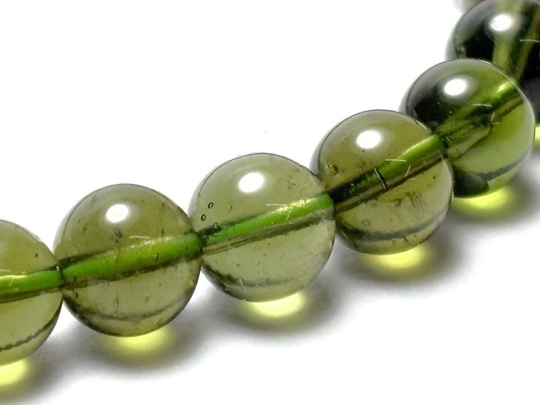 チェコ産 モルダバイト 6mm ブレスレット / Moldavite