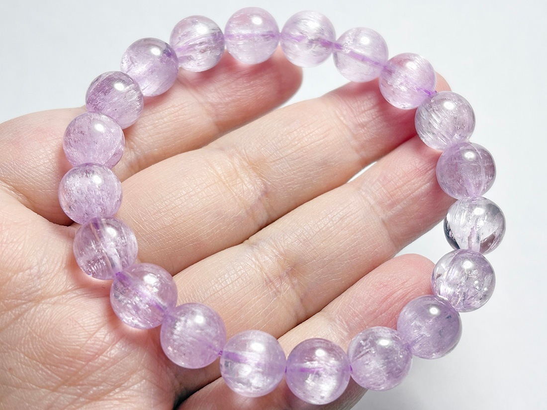 高品質) クンツァイト 10mm ブレスレット / Kunzite