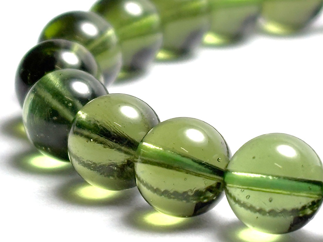 チェコ産 モルダバイト 8mm ブレスレット / Moldavite