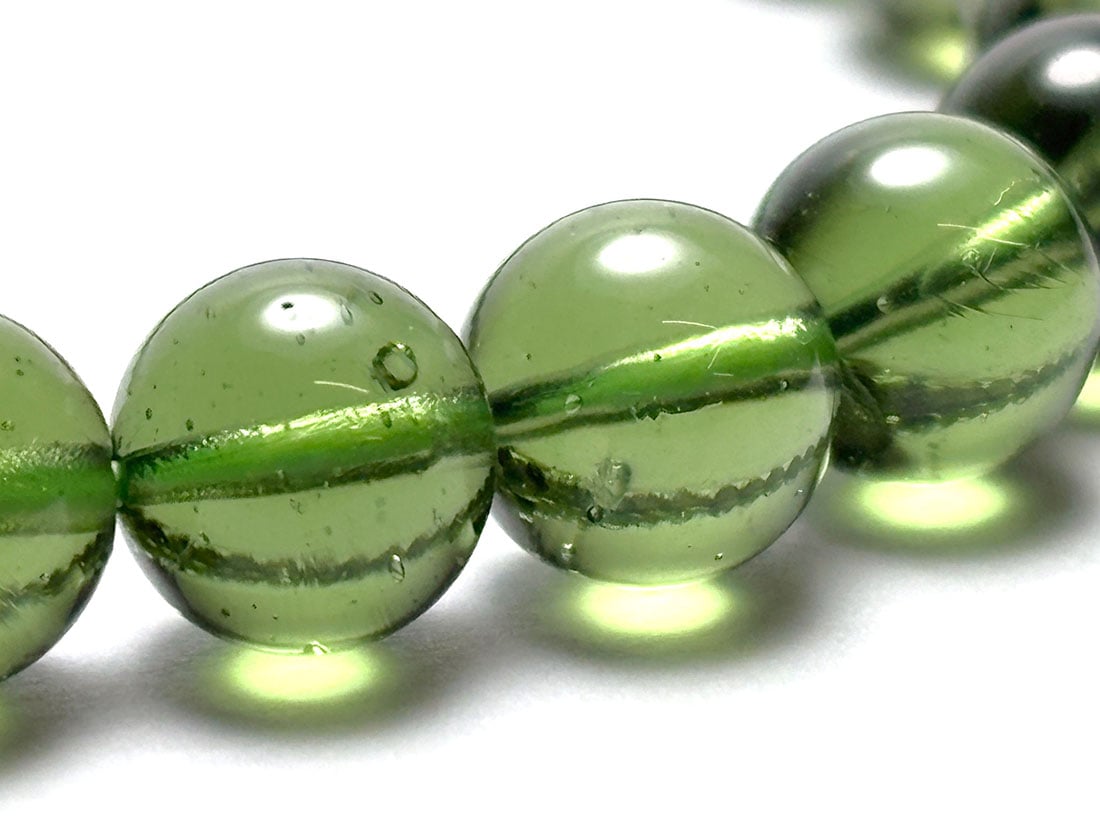 チェコ産 モルダバイト 8mm ブレスレット / Moldavite