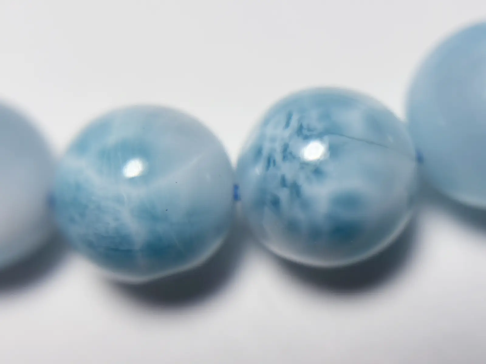 ドミニカ共和国産 ラリマー 8.5mm ブレスレット / Larimar