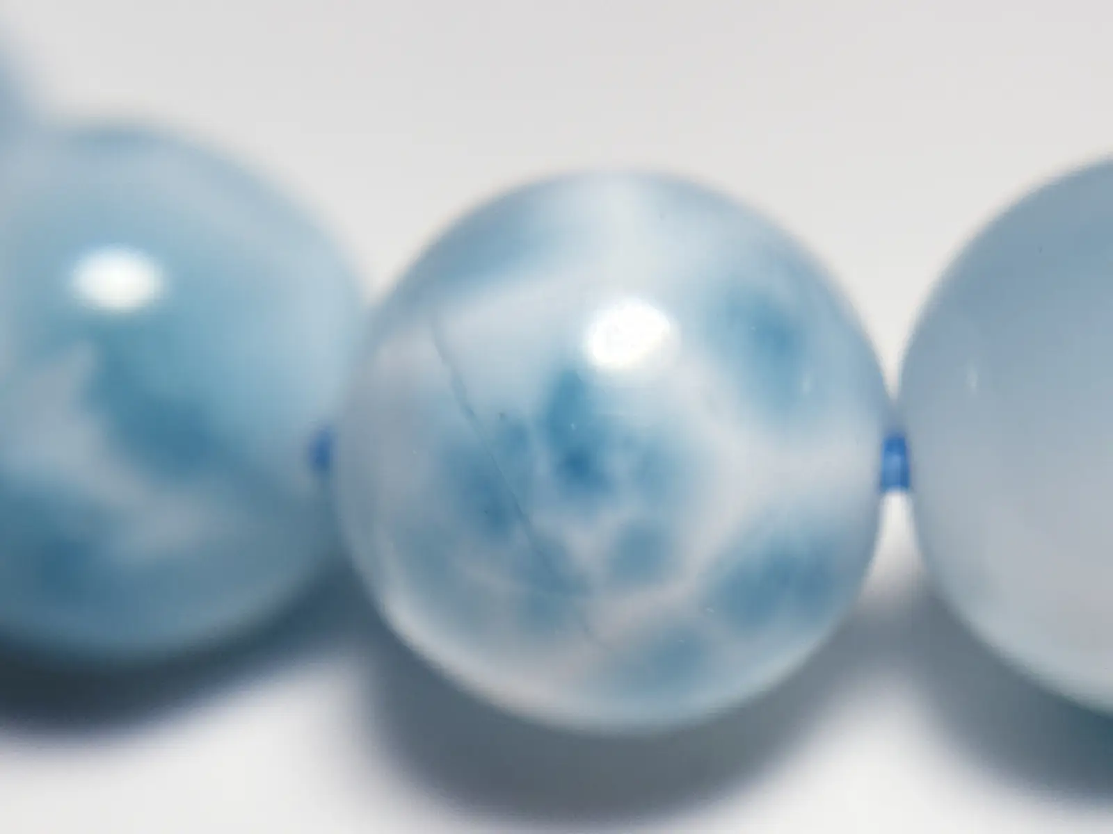 【ドミニカ共和国産】ラリマー ドミニカ共和国産 ラリマー 8.5mm ブレスレット / Larimar