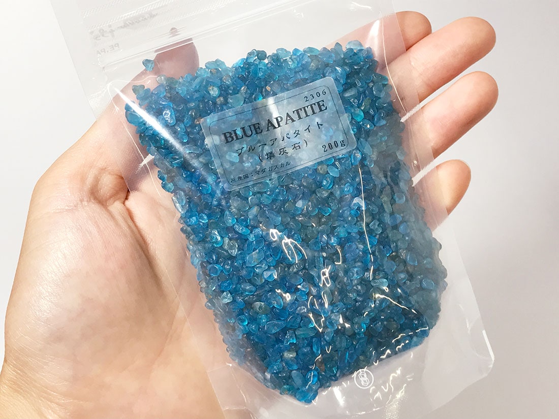 ☆限定NEW☆絆をつなげる石【100gブルーグリーンアパタイトさざれ