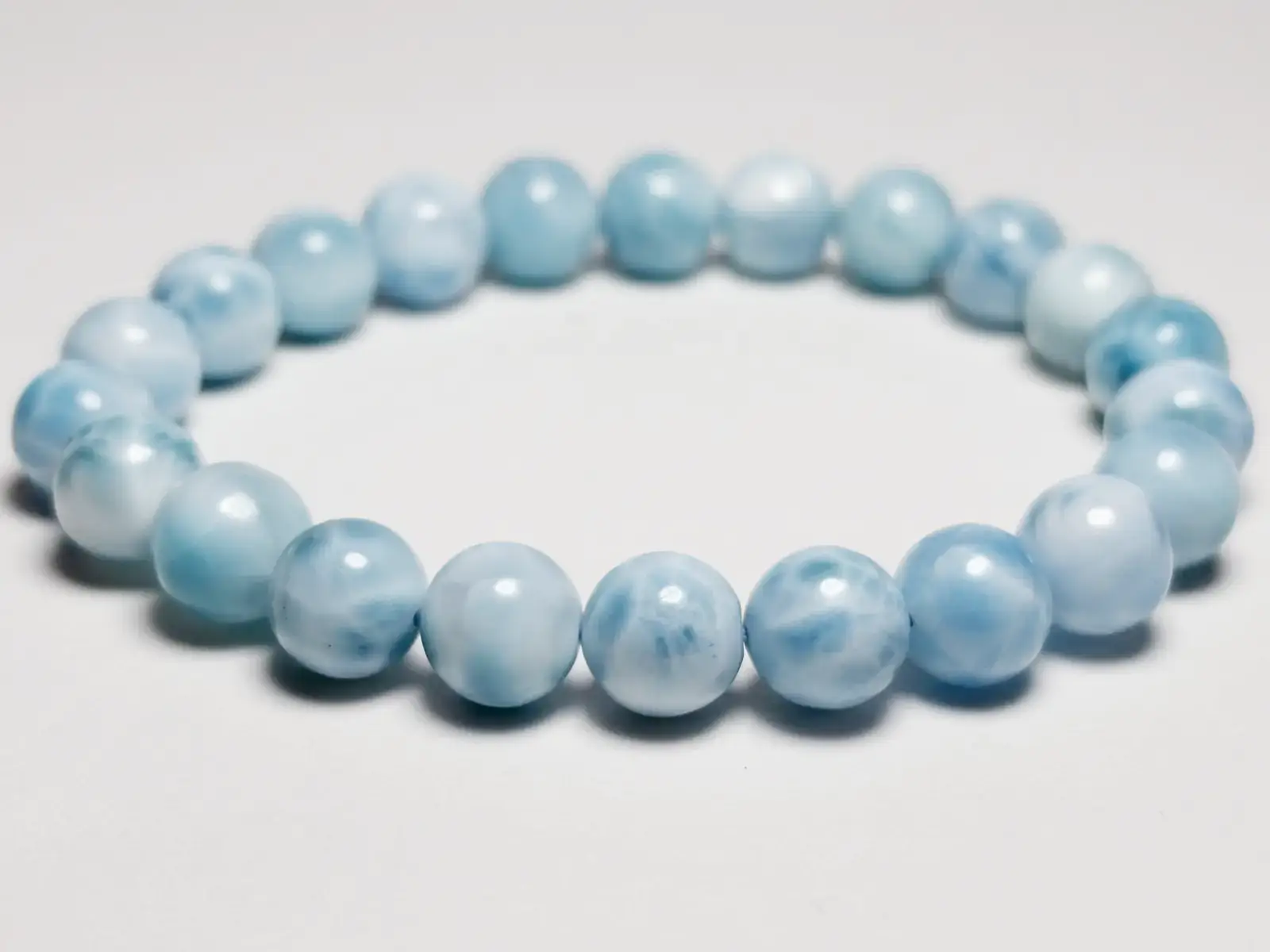 ドミニカ共和国産 ラリマー 8.5mm ブレスレット / Larimar
