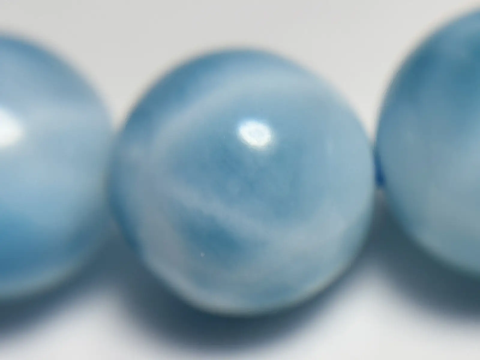ドミニカ共和国産 ラリマー 8.5mm ブレスレット / Larimar