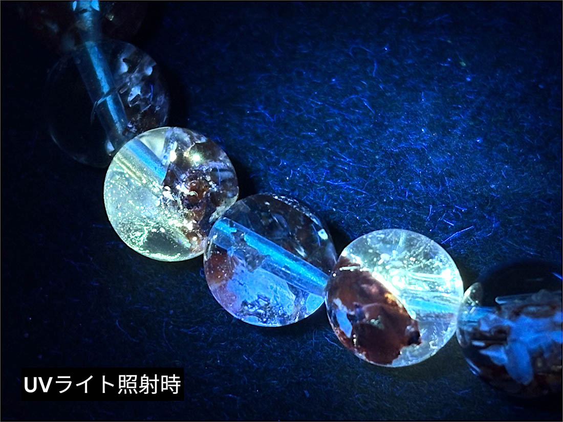 エレスチャルクォーツ ブレスレット 14mm ブラックエレスチャル