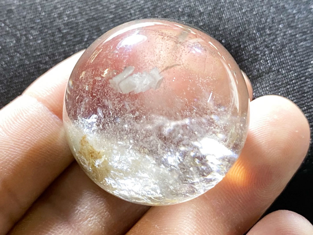 丸玉（ガーデンクォーツ） 高品質]ガーデンクォーツ丸玉/ガーデン水晶スフィア（直径46.8mm