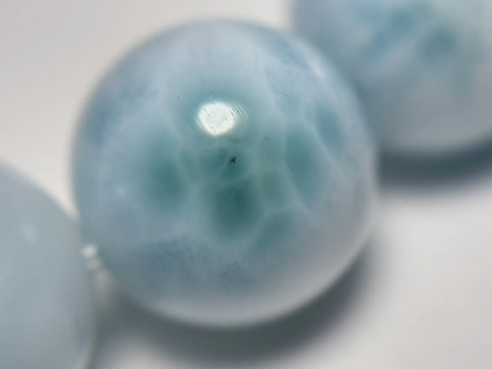 ドミニカ共和国産 ラリマー 11.5mm ブレスレット / Larimar