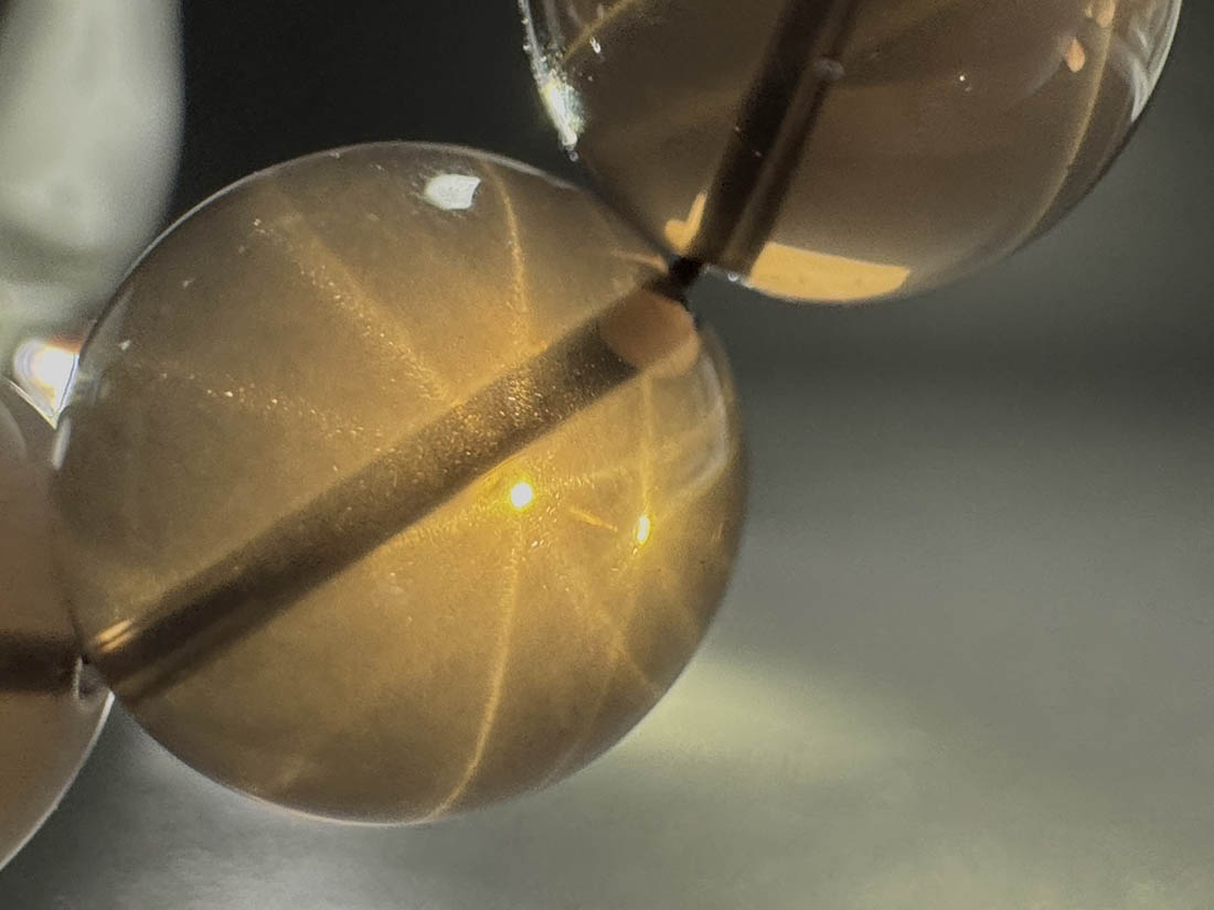 スタースモーキークォーツ 17mm ブレスレット / Star Smoky Quartz