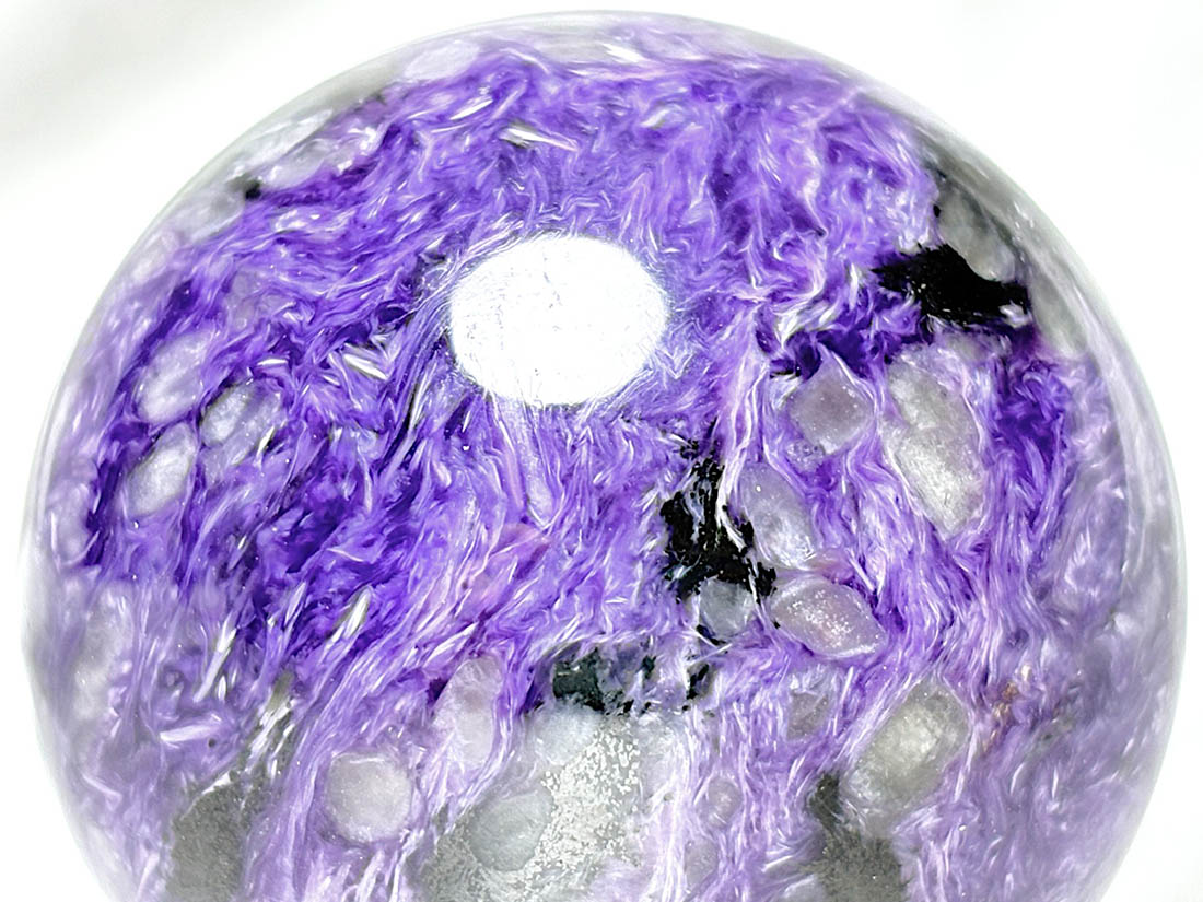 ロシア産 チャロアイト 45mm 丸玉 / Charoite Sphere