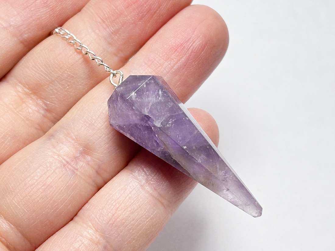 【アメジストのペンデュラム】大和の霊力入り！ アメジスト ペンデュラム/ Amethyst Pendulum
