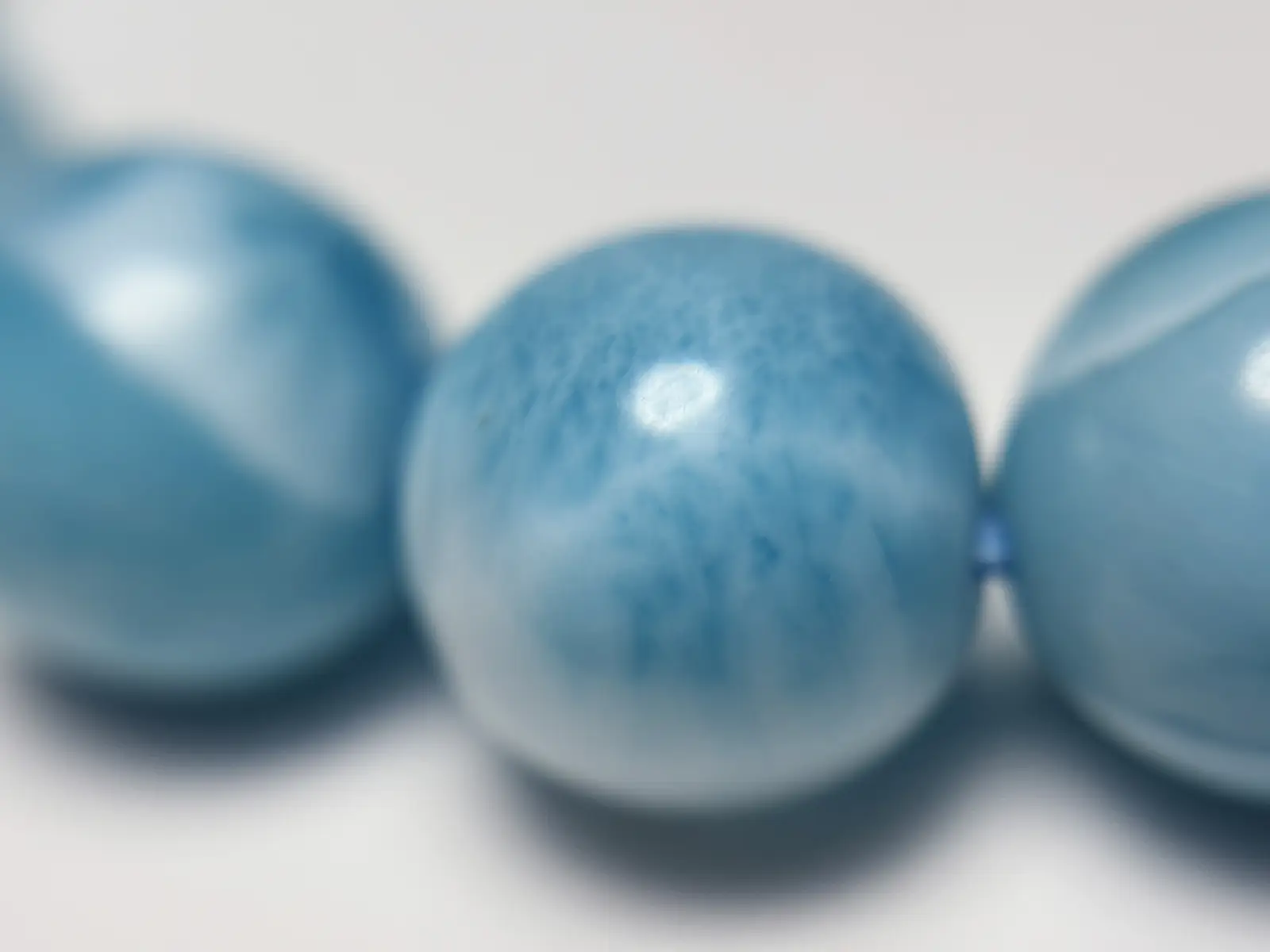 ドミニカ共和国産 ラリマー 11mm ブレスレット / Larimar