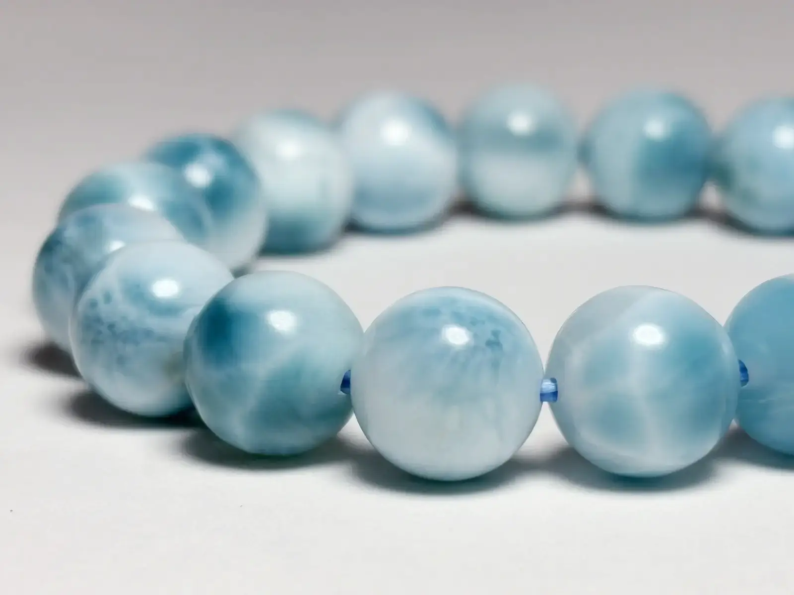 ドミニカ共和国産 ラリマー 11mm ブレスレット / Larimar